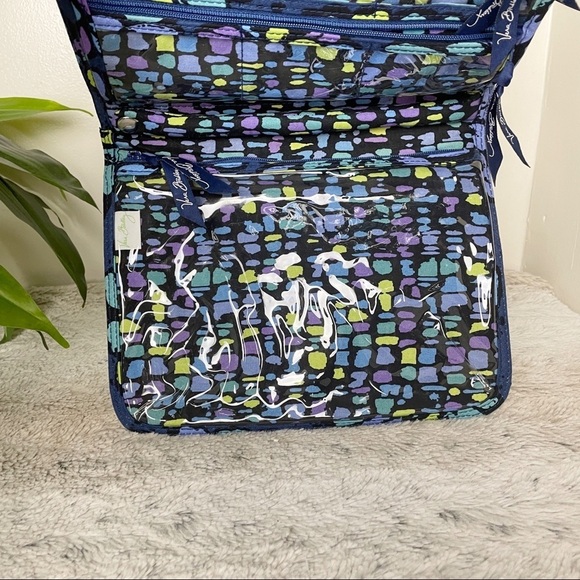 Vera Bradley Fabric tri-flap Blue and Purple Travel Organizer - Picture 6 of 10